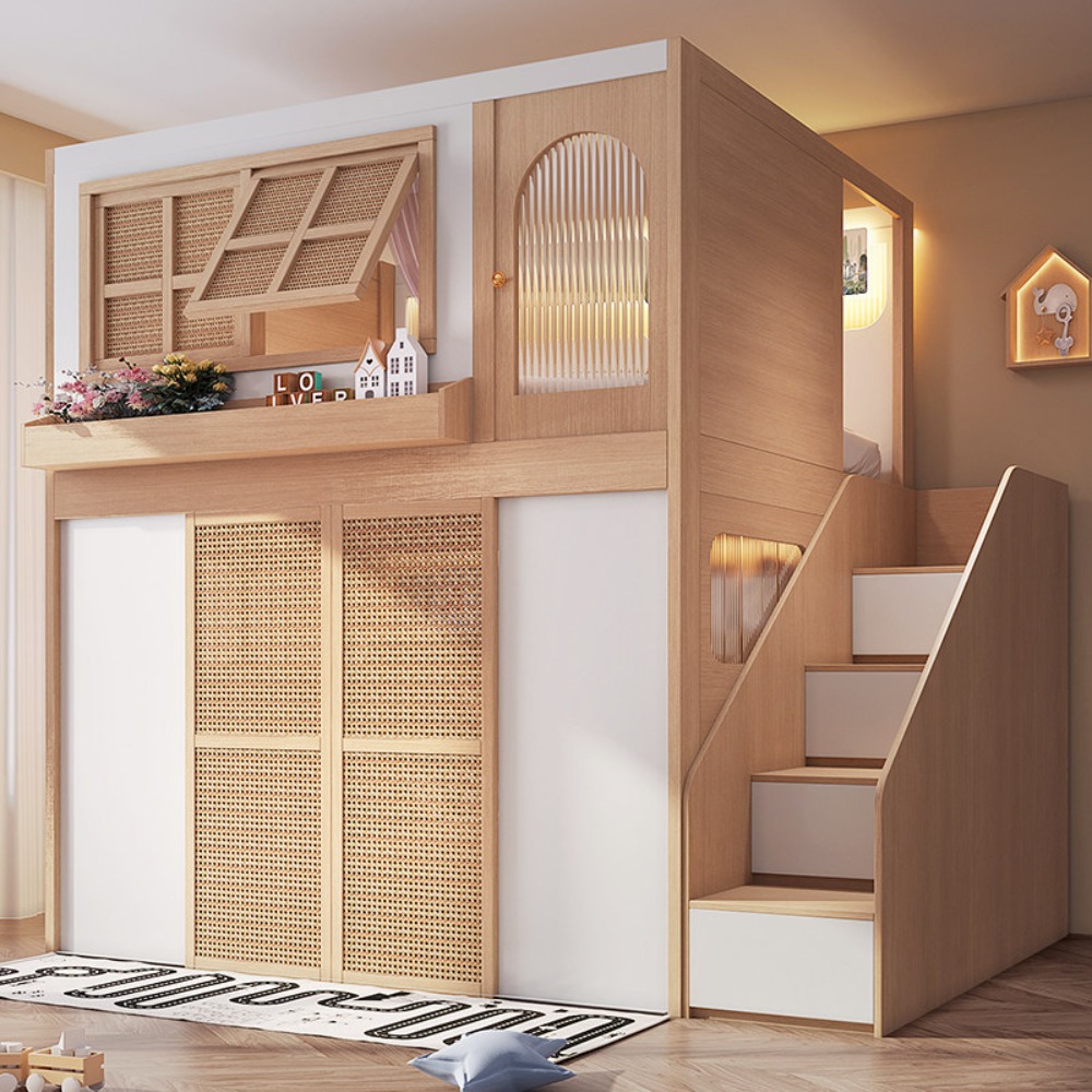 Bunk Bed With Stairs And Slide - Letto a Castello con Aree di