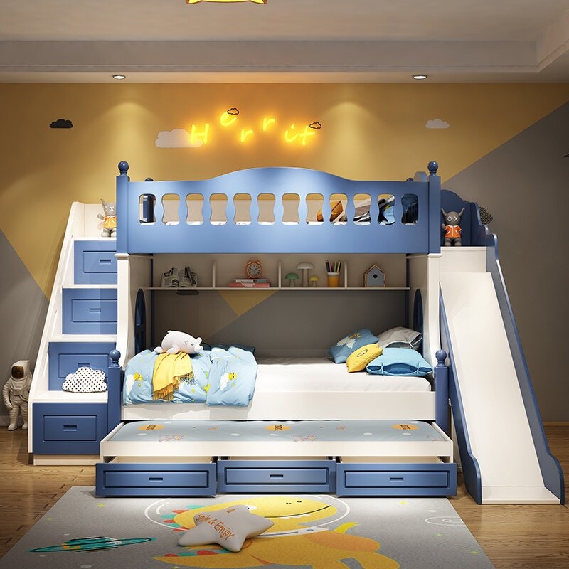 Letto a castello per bambini,  - Bunk Bed With Stairs And Slide recensione e prezzo