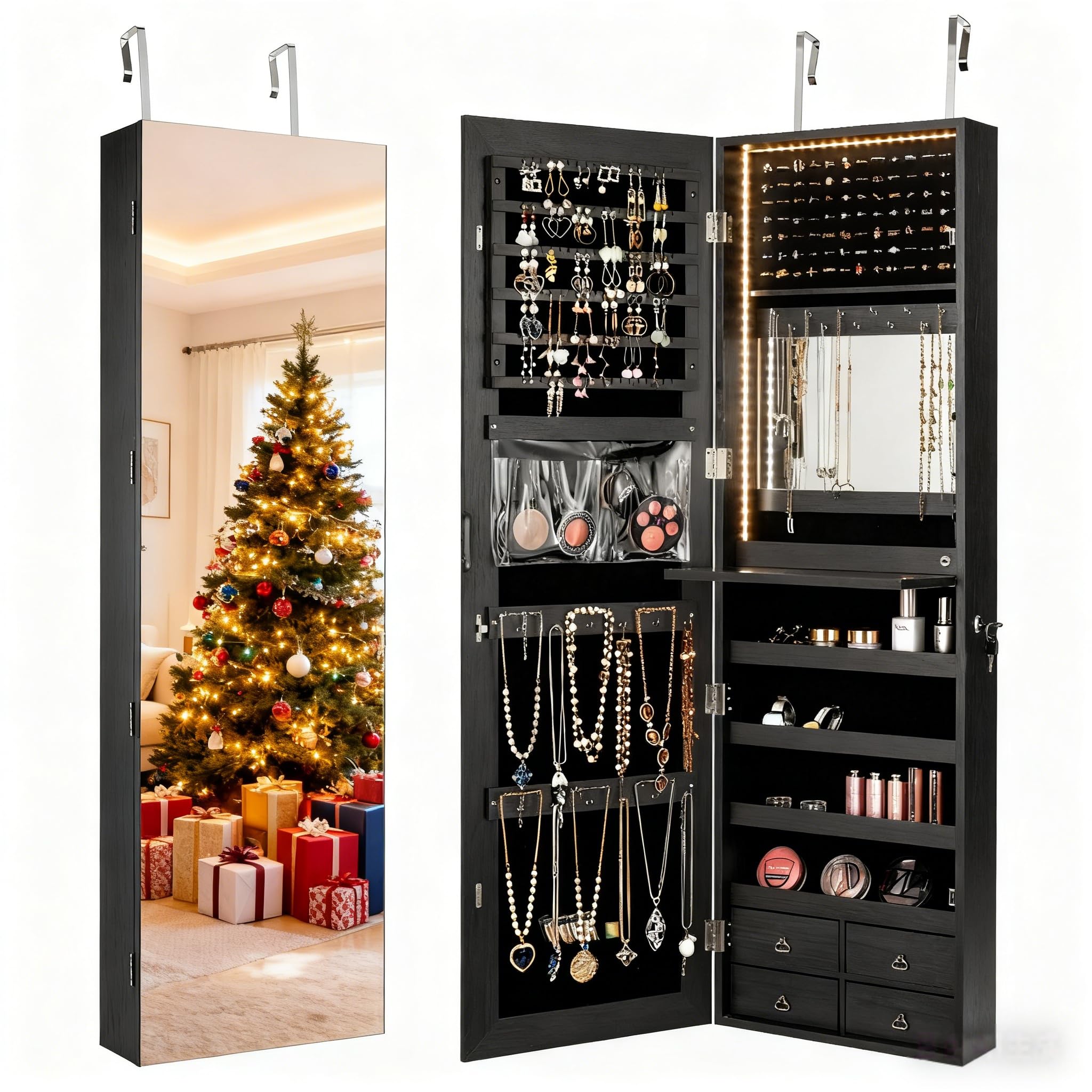 Armadio per gioielli con illum - Full Length Mirror Jewelry Armoire recensione e prezzo