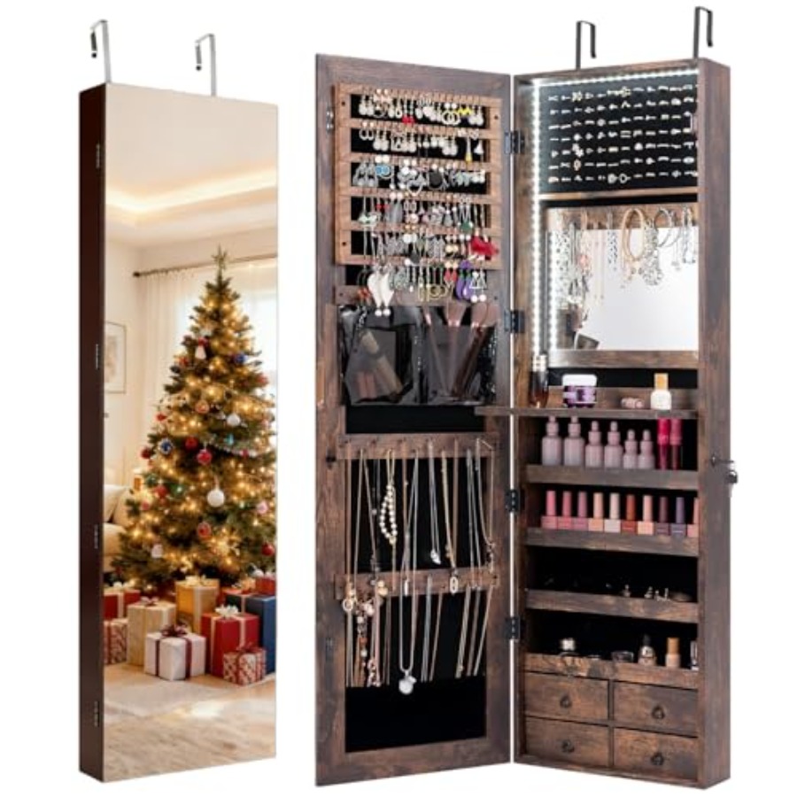 Armadio per gioielli con 47 LE - Full Length Mirror Jewelry Armoire recensione e prezzo